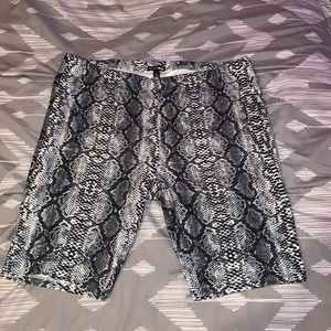 Fashion Nova Snake Skin Biker Shorts